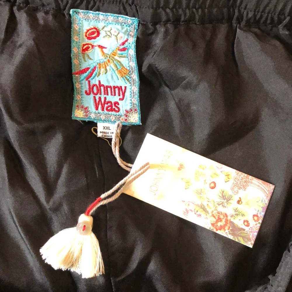 JOHNNY WAS Size XXL ILLARIA 100% Silk Pull-On Drawstring Elastic Waist $250 NEW - Picture 13 of 16